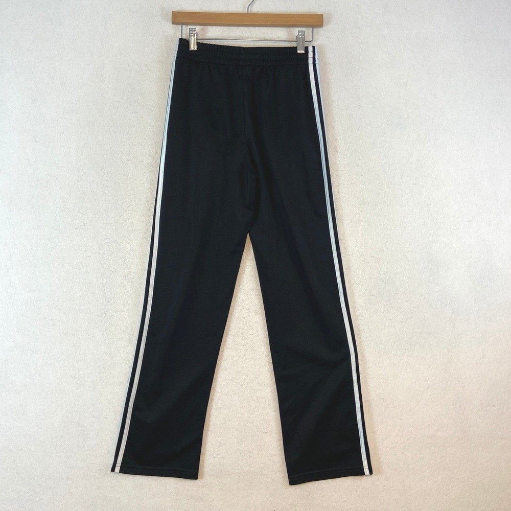 Adidas Kids Trio Track Pants Black White Stripes Sz LG 14 16 Gorpcore Blokecore - Picture 4 of 5